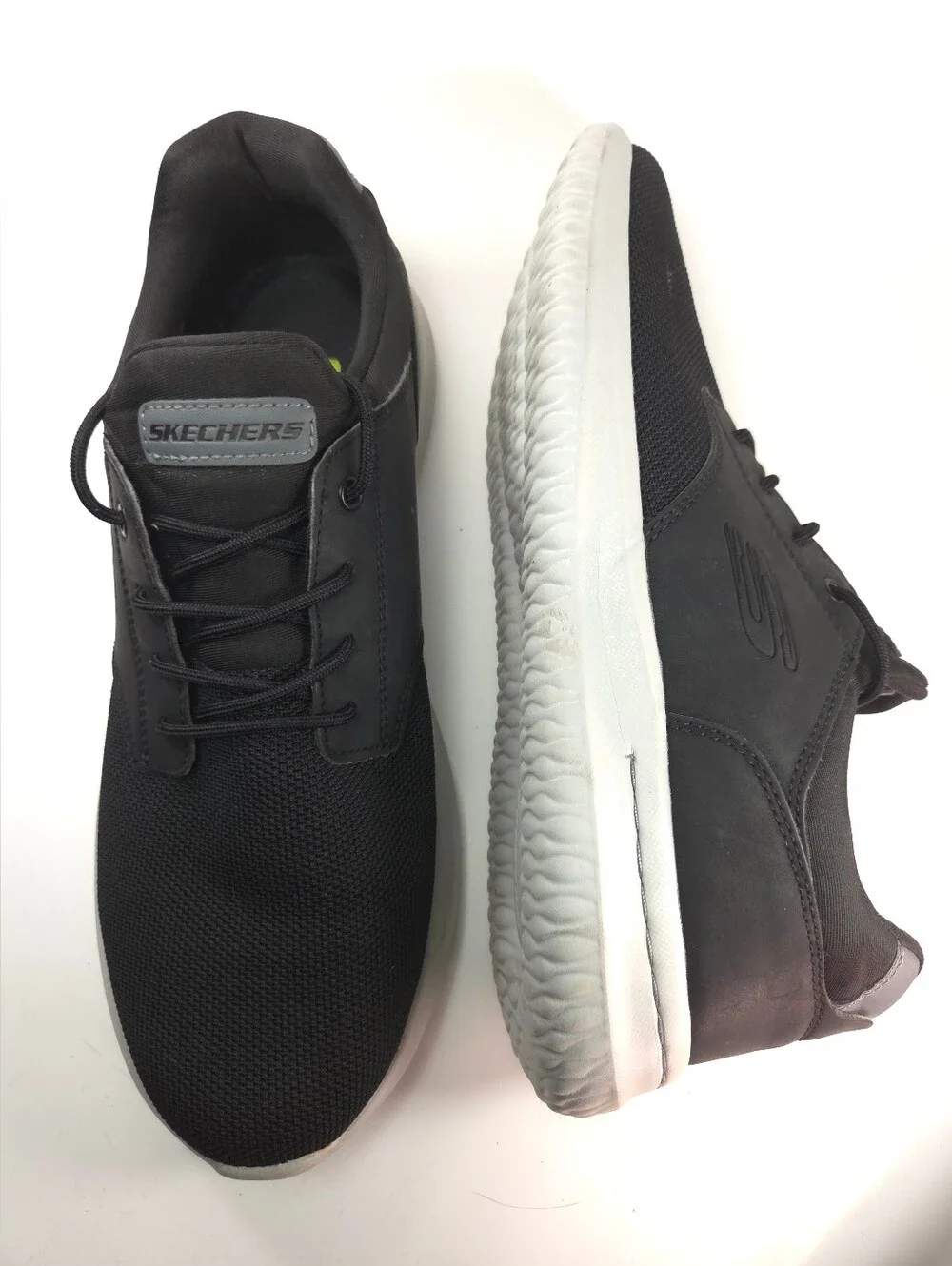 Skechers Delson Black Mesh Slip‑On Sneakers M 11